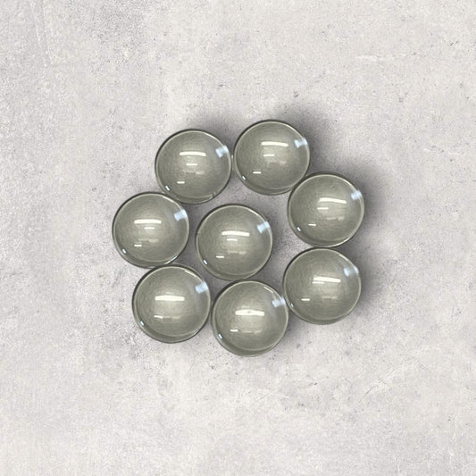 12mm Round Glass Dome Flat Back Cabochons - 10 pack