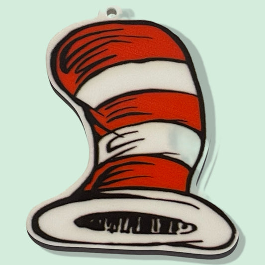 Dr Seuss Cat In The Hat - Planar Resin Flatback With Holes - 2ea (1 pair)