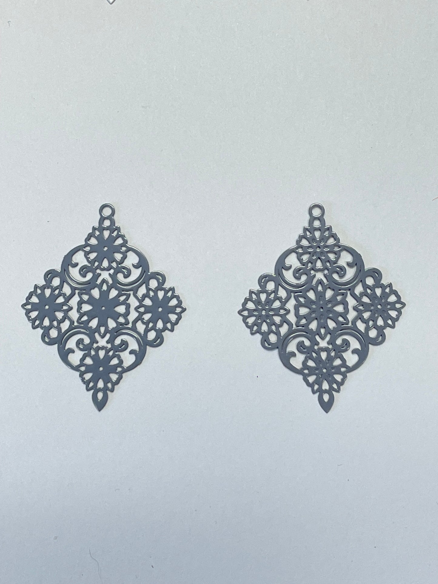 Diamond Lace Filigree Earring Charm - 2ea (1 pair)