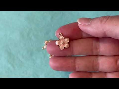 Sakura Blossom Flower Enamel Charms - Pink - 2ea ( 1 pair)