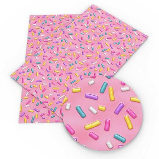 Large Confetti Sprinkles - 100s and 1000s - Faux Leather Sheet