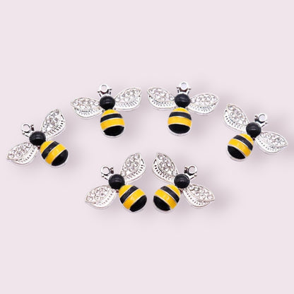 Bumble Bee Charm with Rhinestones