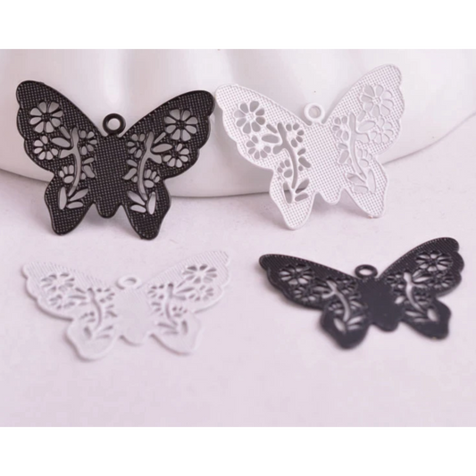 Filigree Butterfly Earring Charm  - 2ea (1 pair)
