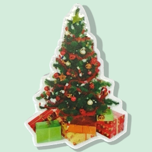 Christmas Tree - Planar Resin Flatback - No Holes - 2ea (1 pair)