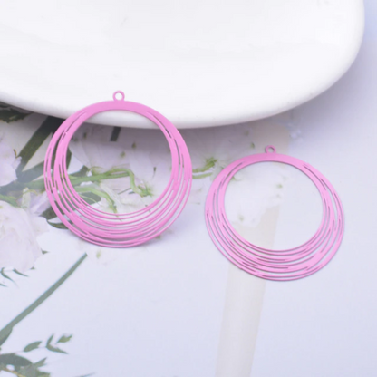 Circular Filigree Earring Charm - 2ea (1 pair)