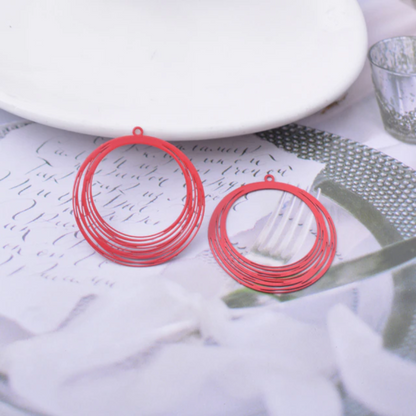 Circular Filigree Earring Charm - 2ea (1 pair)