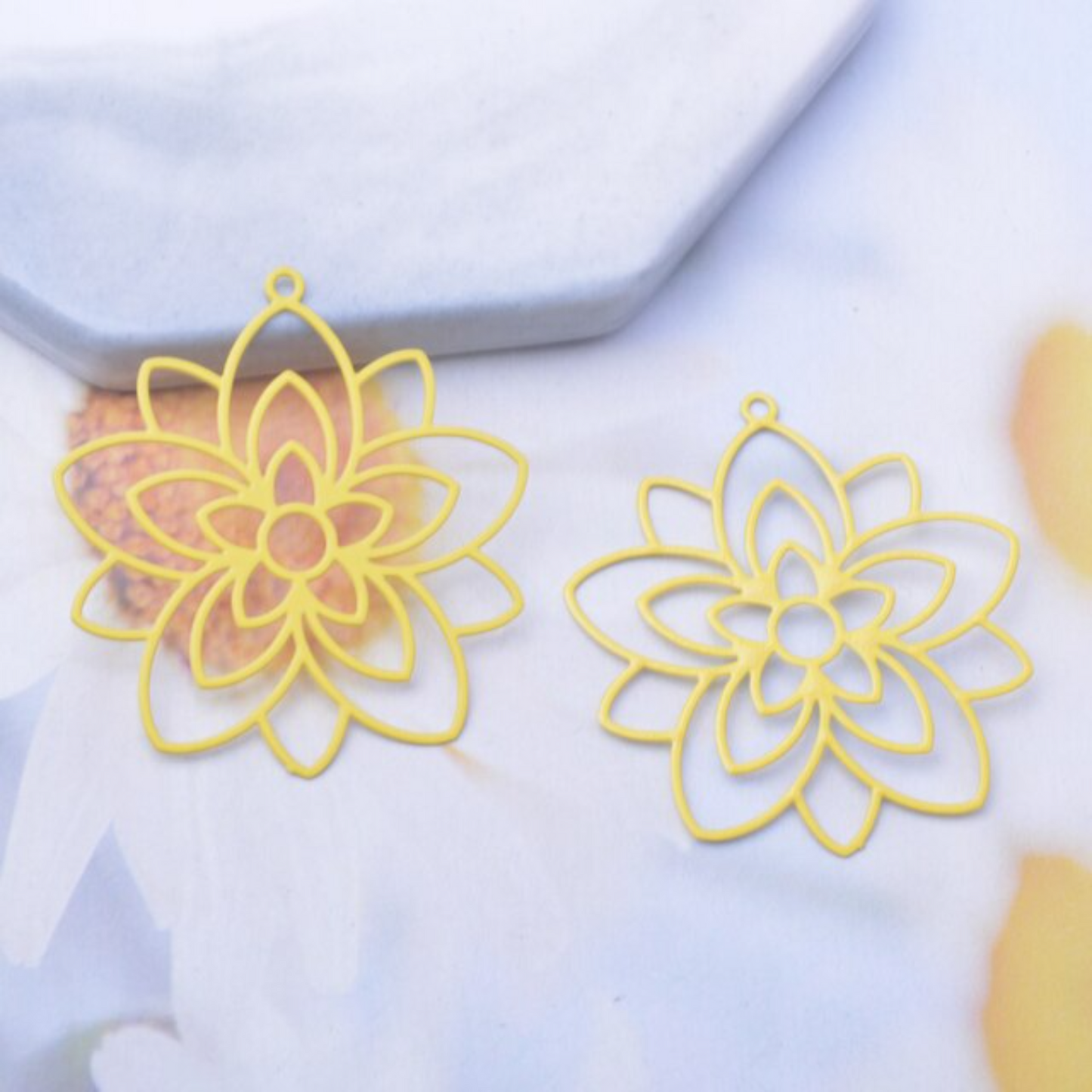 Floral Loop Filigree Earring Charm - 2ea (1 pair)