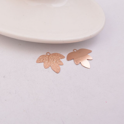 Maple Leaf Earring Charm - 2ea (1 pair)