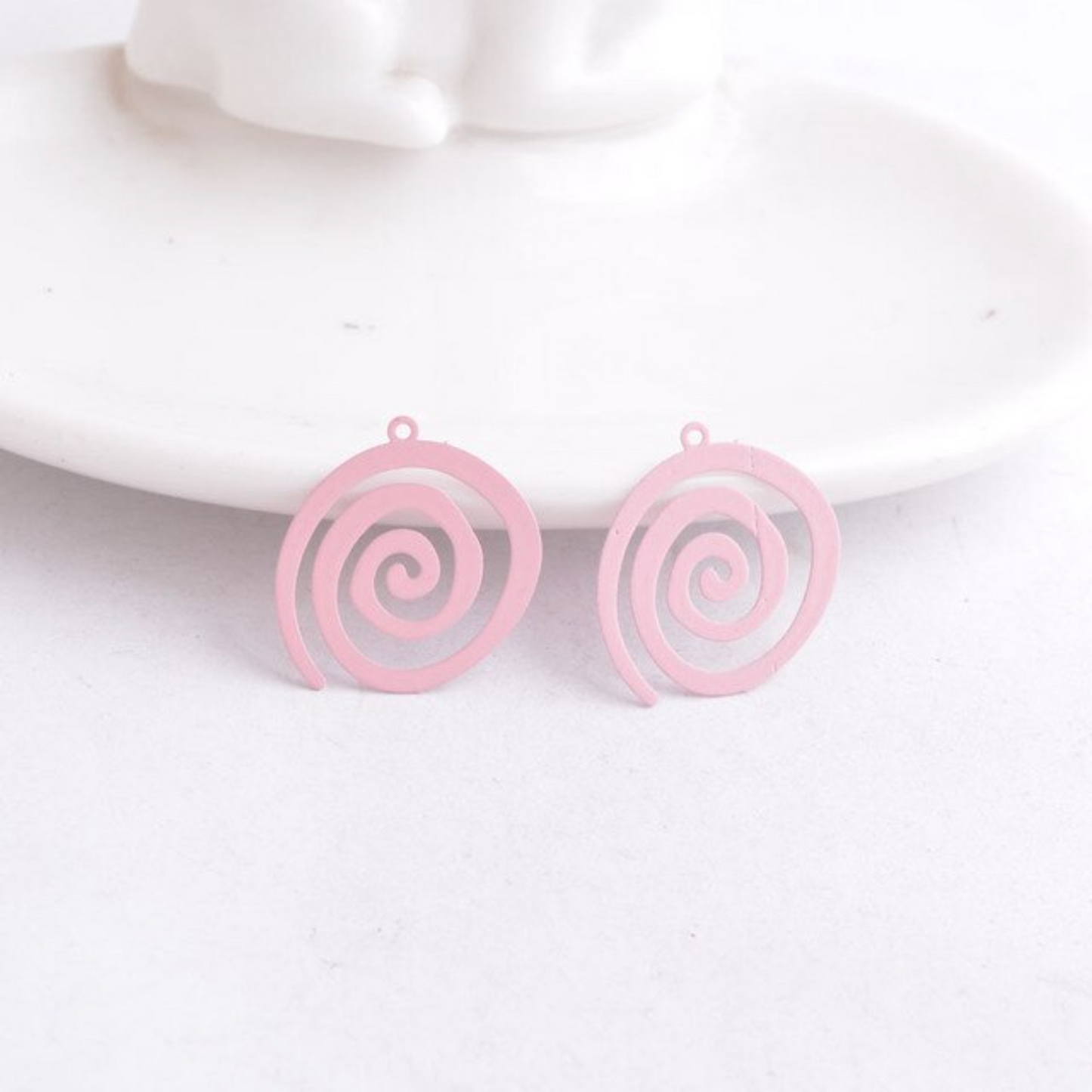 Snail Swirl Earring Charm - 2ea (1 pair)