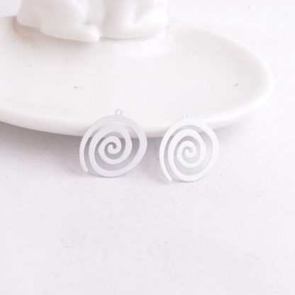 Snail Swirl Earring Charm - 2ea (1 pair)