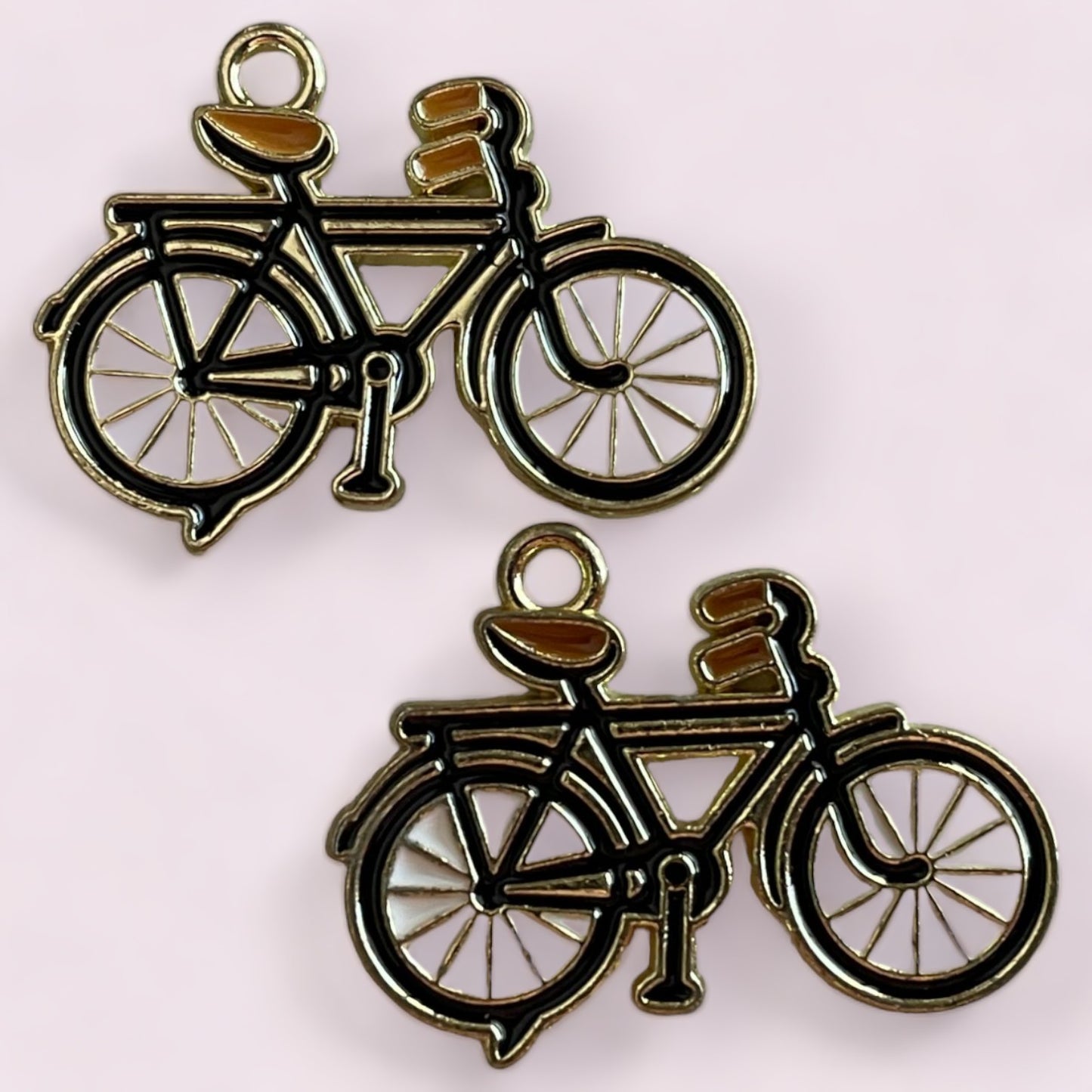 Bicycle Enamel Charms - 2ea (1 pair)