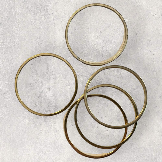 Hollow Stainless Steel Bezel - Gold Colour - Round / Circle - 20mm dia - pack of 10