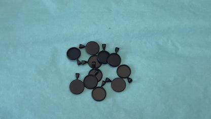 12mm Round Cabochon Trays - Black | Rose Gold | Silver