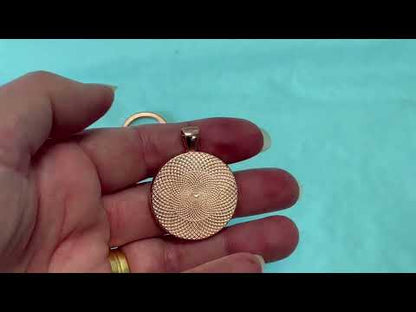 Keyring set - Rose Gold 30mm round cabochon tray glass dome and loop