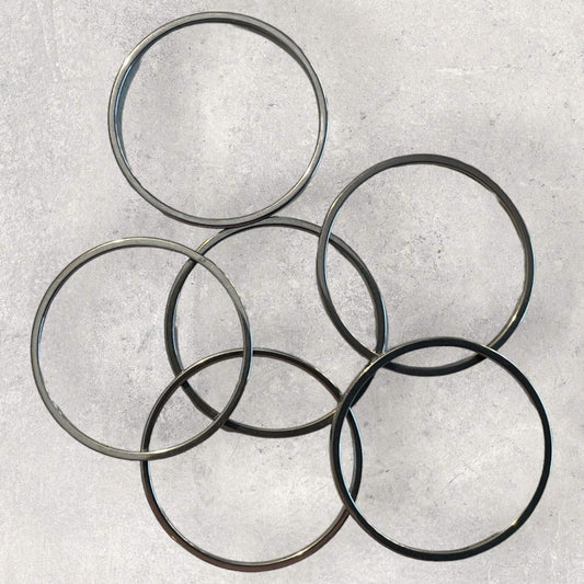Hollow Stainless Steel Bezel - Steel Colour - Round / Circle - 20mm dia - pack of 10